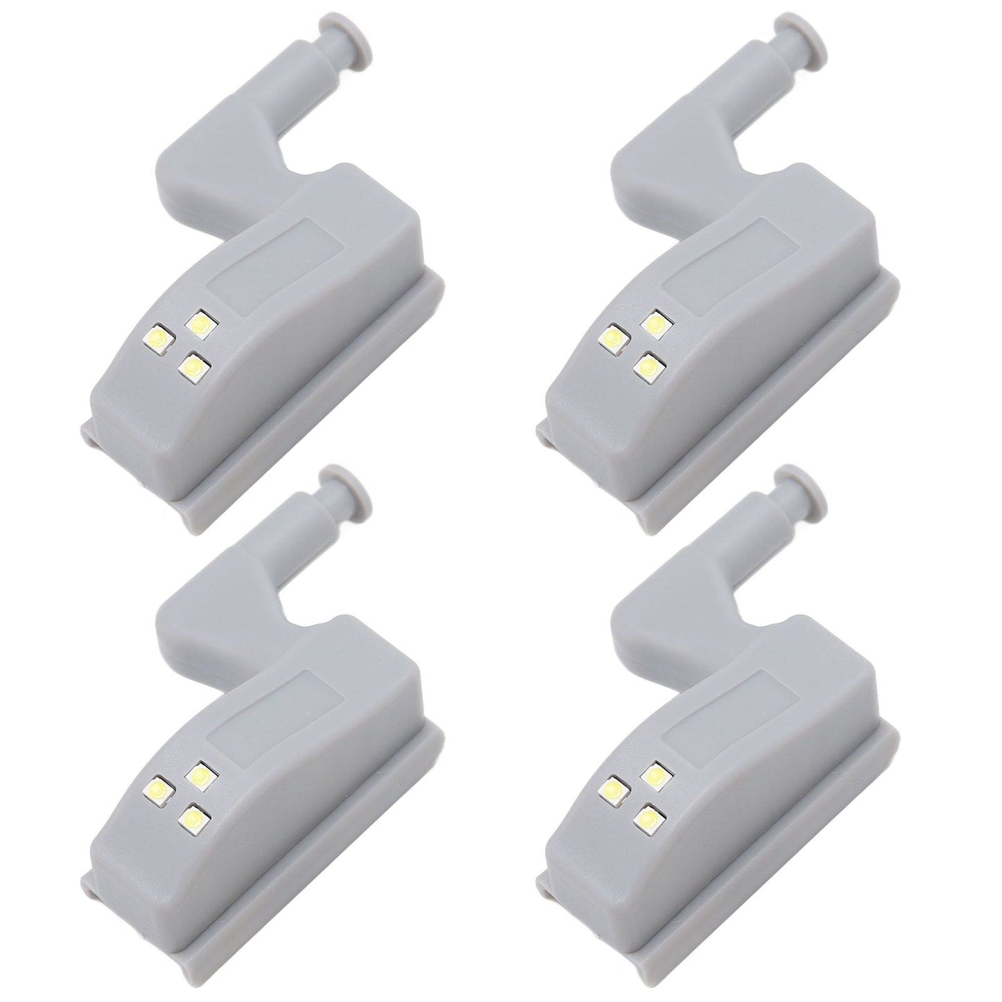 10 Sets Hinge LED Light High Brightness ABS Cabinet Hinge Light with 3 LED Lamp Beads Hinge Lights for Wardrobe CabinetWhite Light