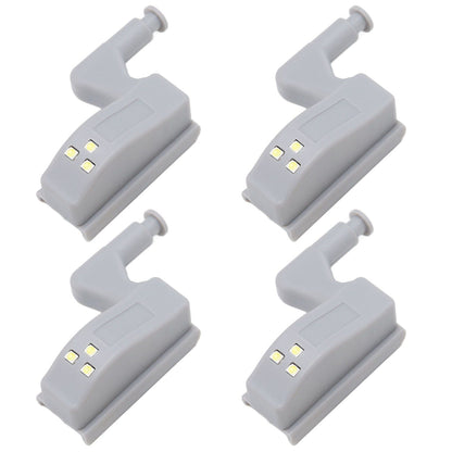 10 Sets Hinge LED Light High Brightness ABS Cabinet Hinge Light with 3 LED Lamp Beads Hinge Lights for Wardrobe CabinetWhite Light