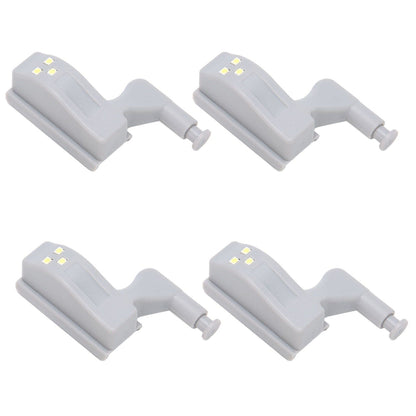 10 Sets Hinge LED Light High Brightness ABS Cabinet Hinge Light with 3 LED Lamp Beads Hinge Lights for Wardrobe CabinetWhite Light