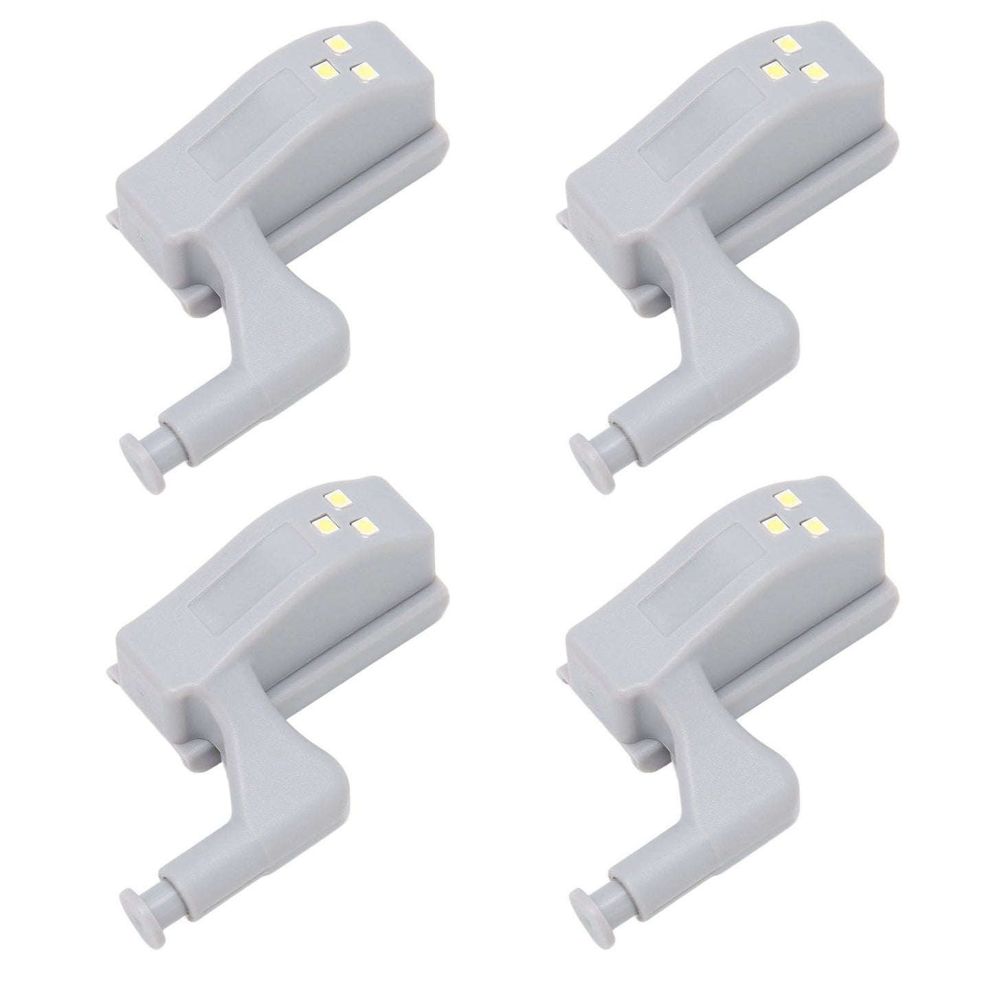 10 Sets Hinge LED Light High Brightness ABS Cabinet Hinge Light with 3 LED Lamp Beads Hinge Lights for Wardrobe CabinetWhite Light