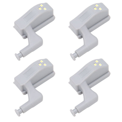 10 Sets Hinge LED Light High Brightness ABS Cabinet Hinge Light with 3 LED Lamp Beads Hinge Lights for Wardrobe CabinetWhite Light