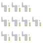 10 Sets Hinge LED Light High Brightness ABS Cabinet Hinge Light with 3 LED Lamp Beads Hinge Lights for Wardrobe CabinetWarm Light