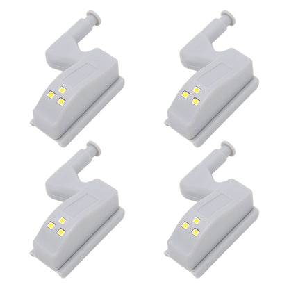 10 Sets Hinge LED Light High Brightness ABS Cabinet Hinge Light with 3 LED Lamp Beads Hinge Lights for Wardrobe CabinetWarm Light