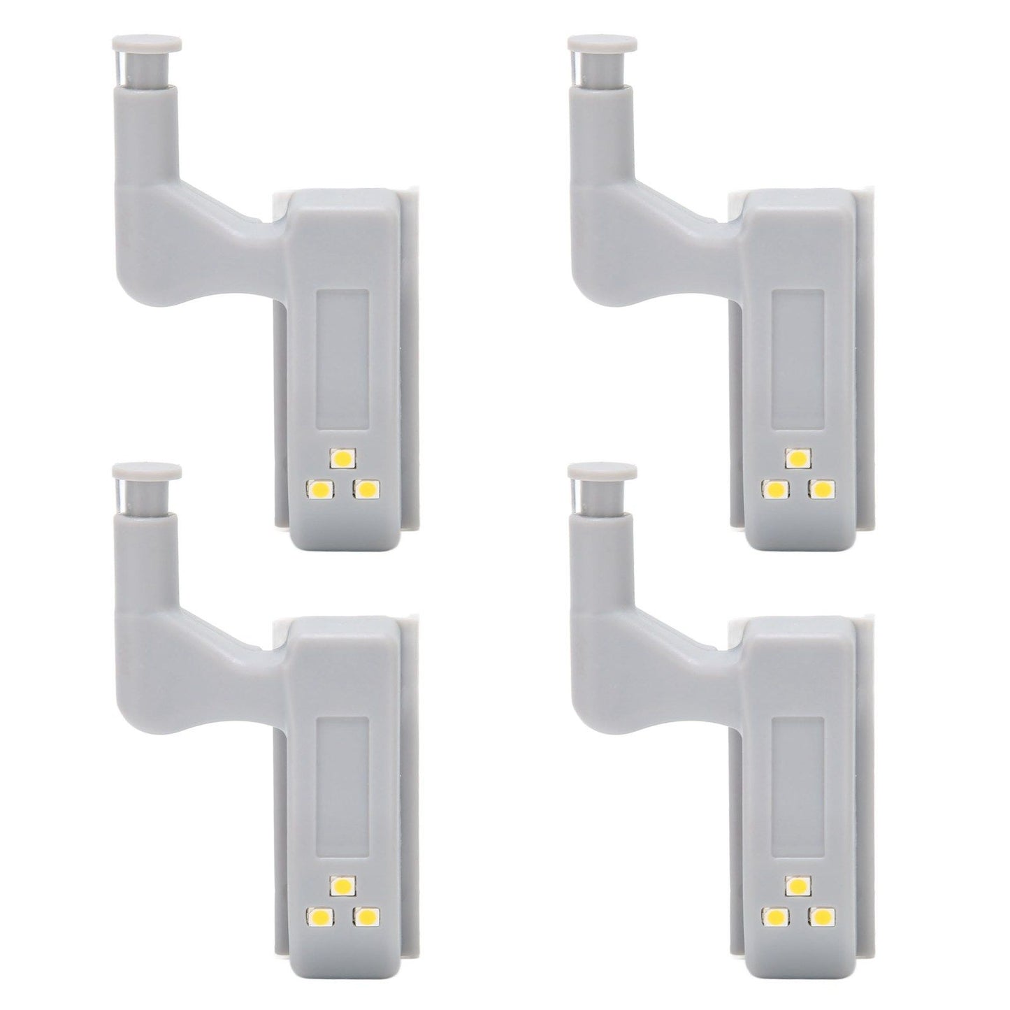 10 Sets Hinge LED Light High Brightness ABS Cabinet Hinge Light with 3 LED Lamp Beads Hinge Lights for Wardrobe CabinetWarm Light