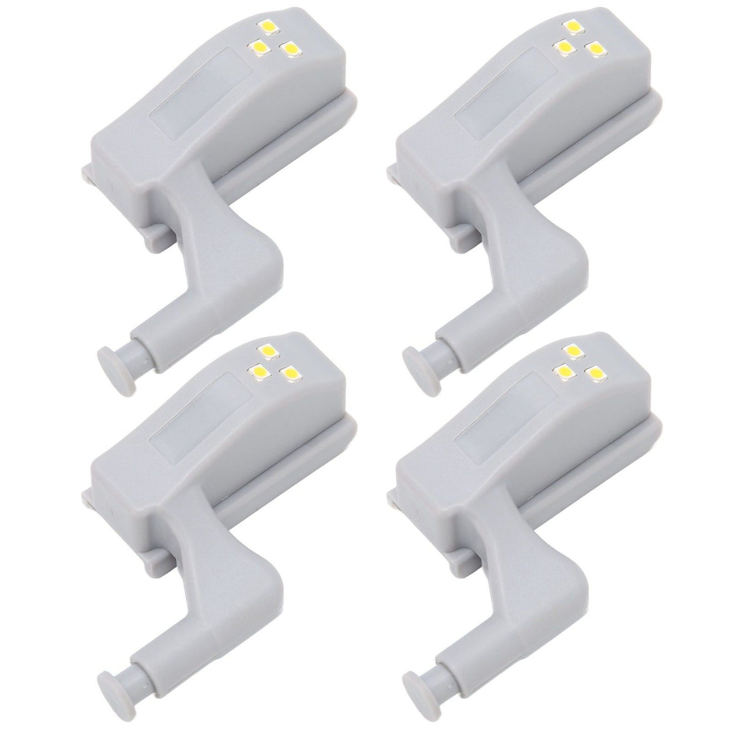 10 Sets Hinge LED Light High Brightness ABS Cabinet Hinge Light with 3 LED Lamp Beads Hinge Lights for Wardrobe CabinetWarm Light