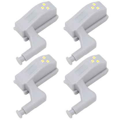 10 Sets Hinge LED Light High Brightness ABS Cabinet Hinge Light with 3 LED Lamp Beads Hinge Lights for Wardrobe CabinetWarm Light