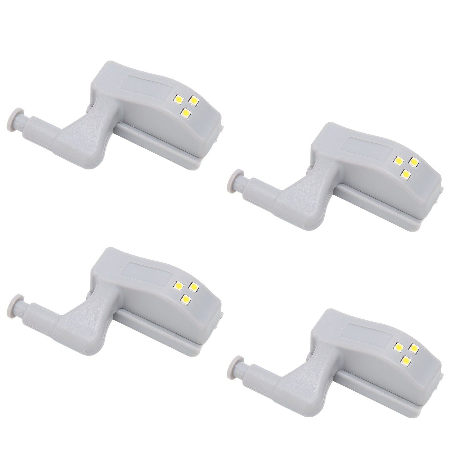 10 Sets Hinge LED Light High Brightness ABS Cabinet Hinge Light with 3 LED Lamp Beads Hinge Lights for Wardrobe CabinetWarm Light
