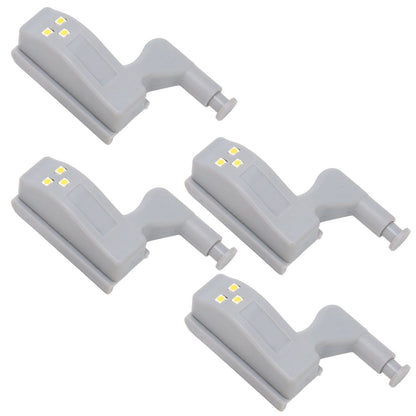 10 Sets Hinge LED Light High Brightness ABS Cabinet Hinge Light with 3 LED Lamp Beads Hinge Lights for Wardrobe CabinetWarm Light