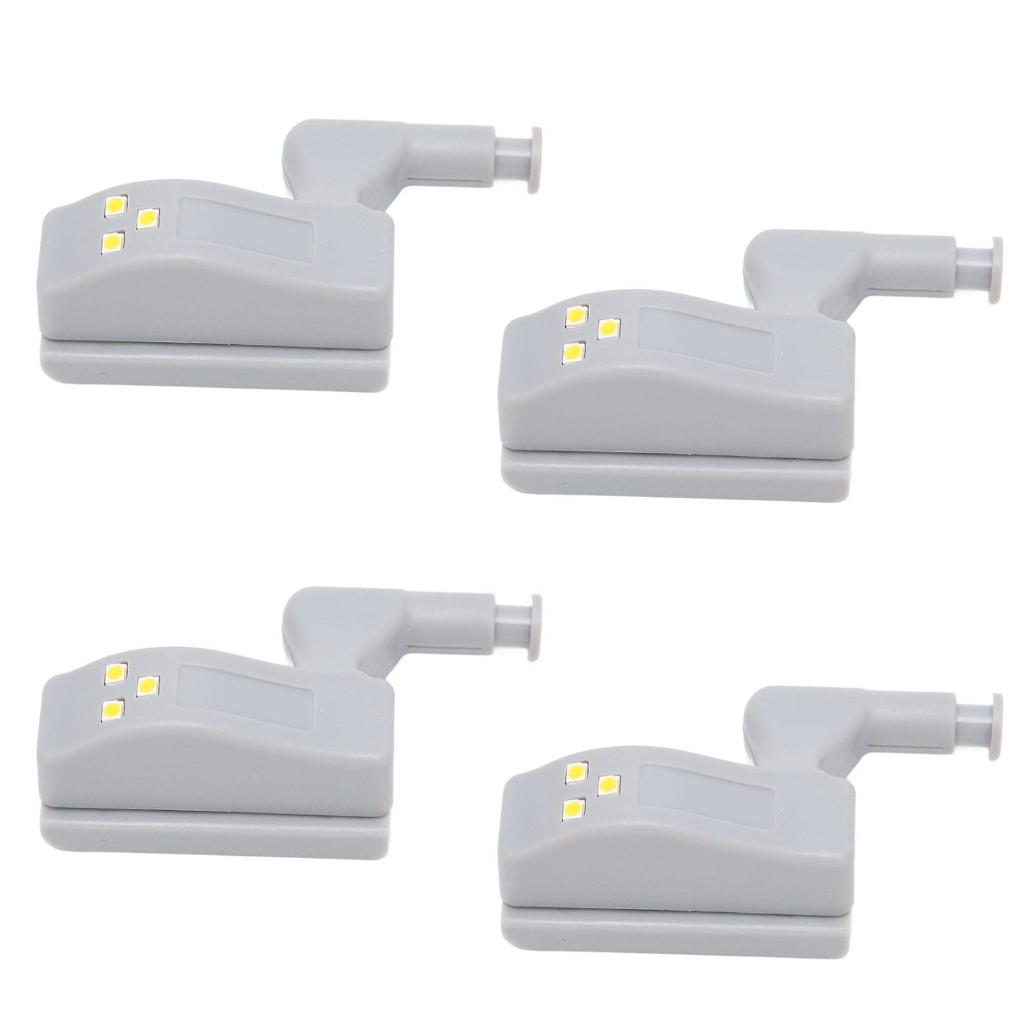 10 Sets Hinge LED Light High Brightness ABS Cabinet Hinge Light with 3 LED Lamp Beads Hinge Lights for Wardrobe CabinetWarm Light