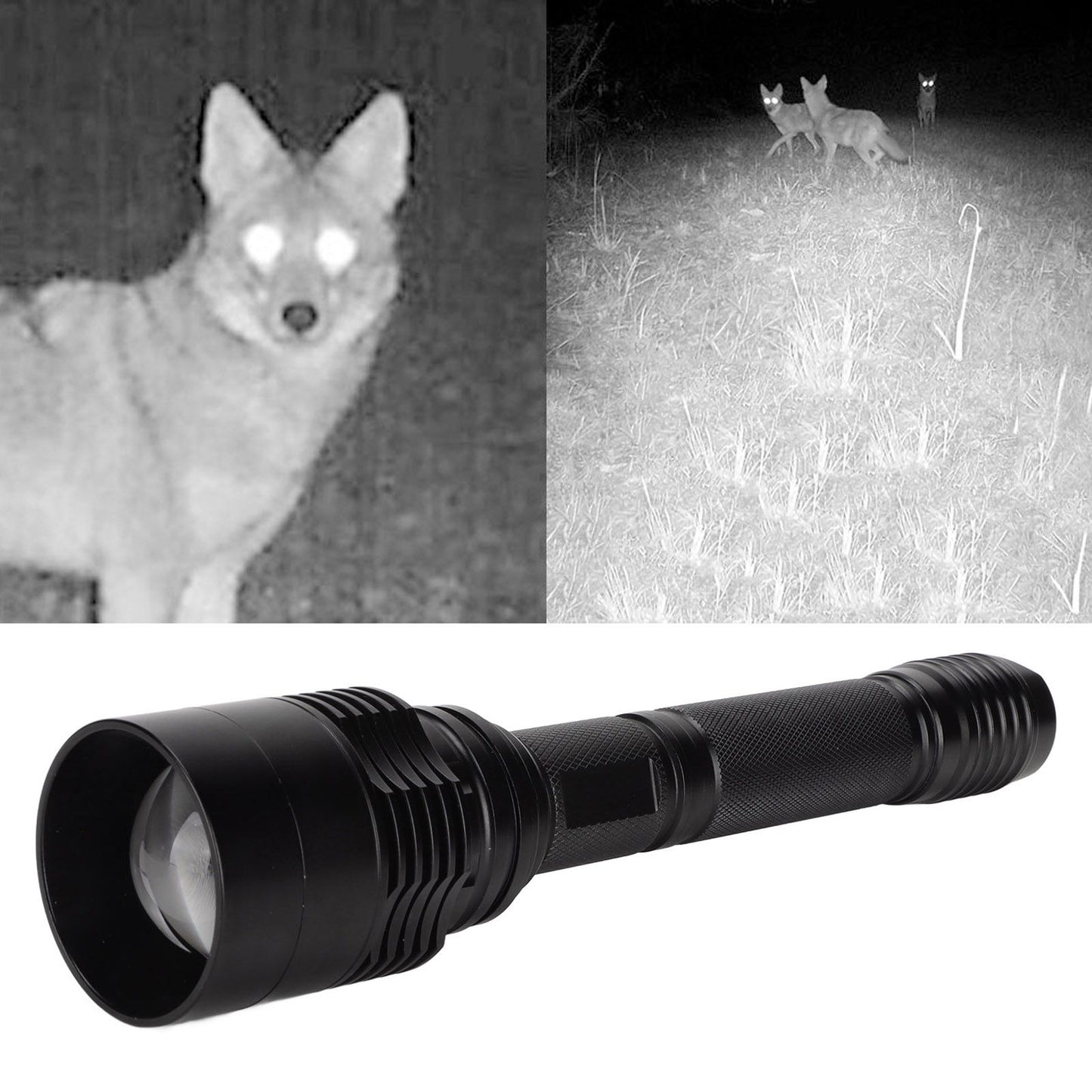 IR Flashlight Telescopic Focusing Infrared Flashlight 850nm LED Night Vision Monitoring Light Source Fill Light Flashlight