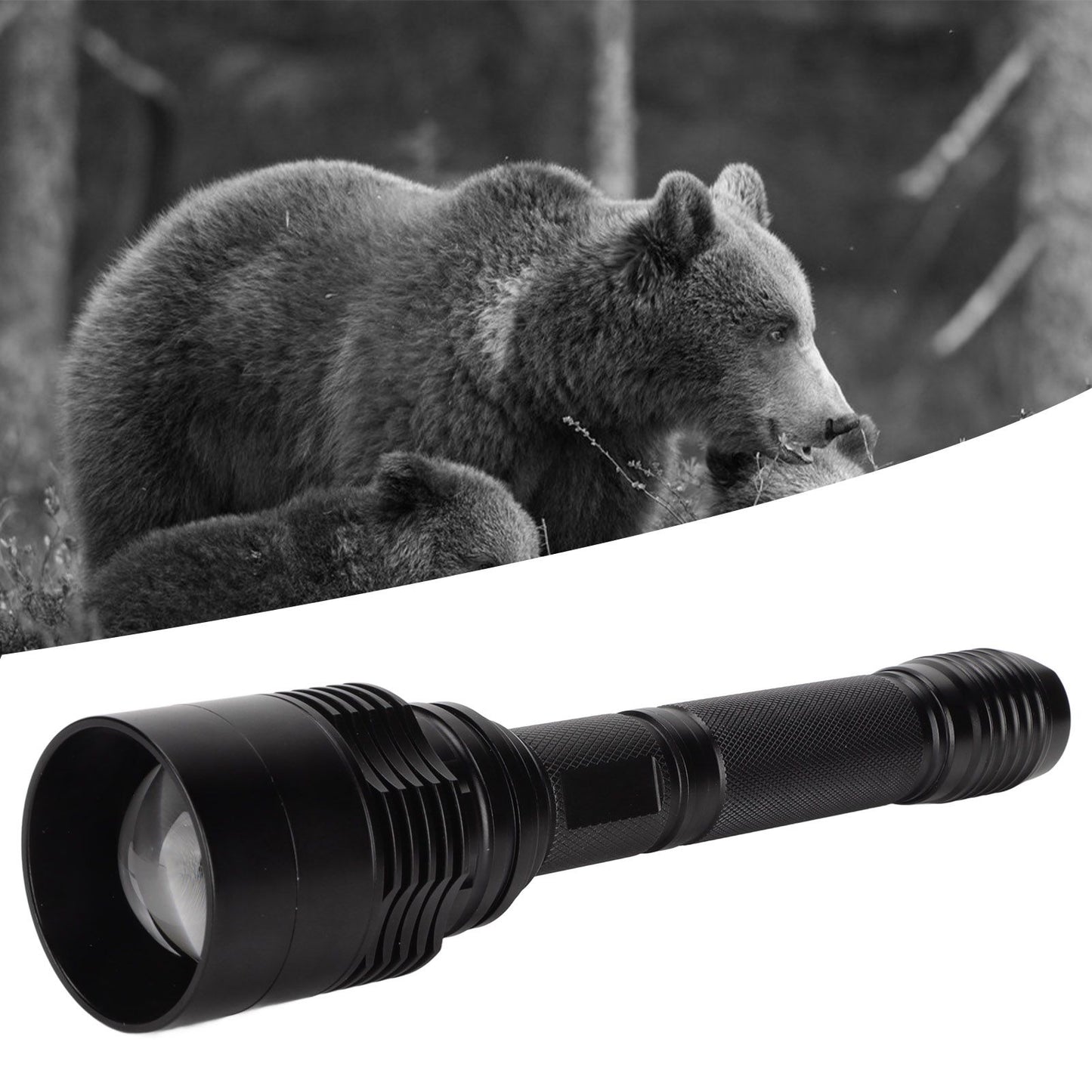 IR Flashlight Telescopic Focusing Infrared Flashlight 850nm LED Night Vision Monitoring Light Source Fill Light Flashlight