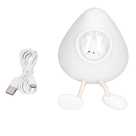 Kids Night Light Space Capsule Design Cute Soft Warm Light Dual Mode Easy Control Baby Night Light for Bedroom Office Bunny