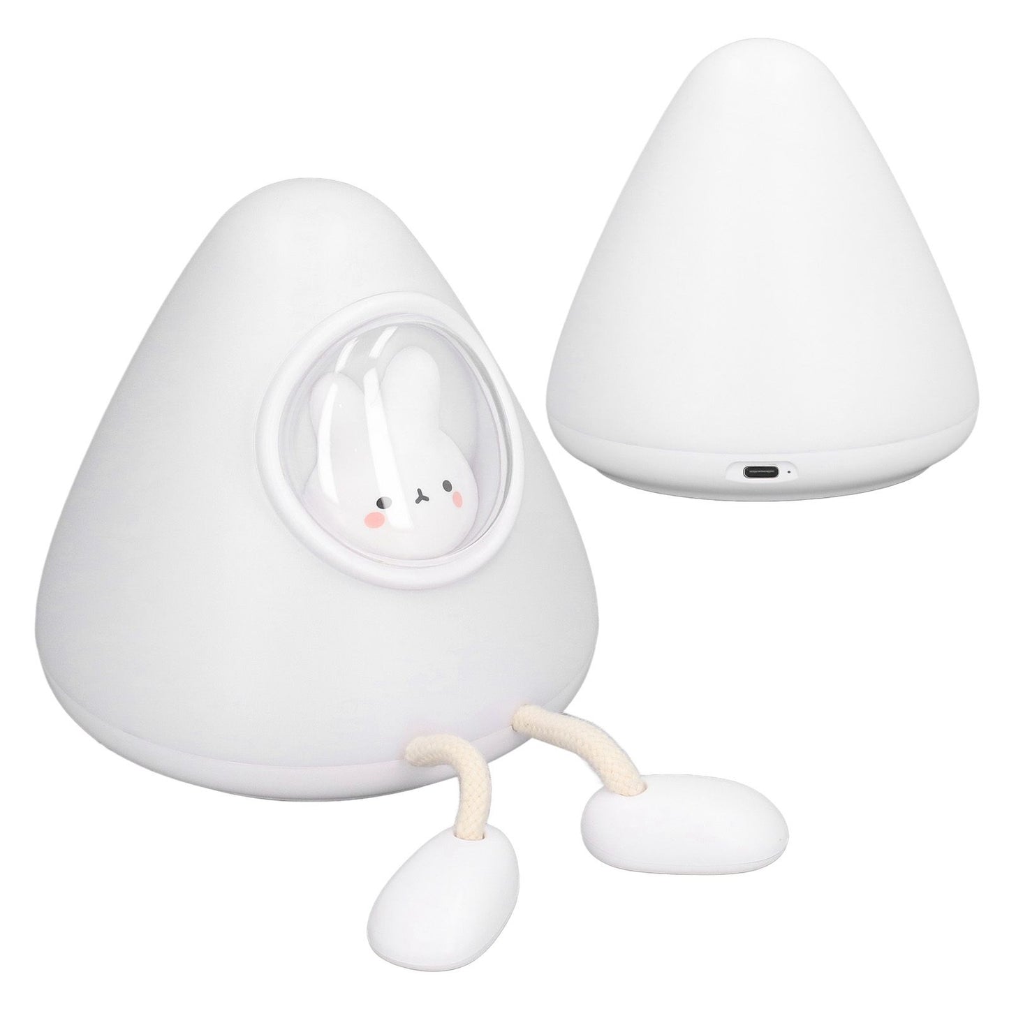 Kids Night Light Space Capsule Design Cute Soft Warm Light Dual Mode Easy Control Baby Night Light for Bedroom Office Bunny