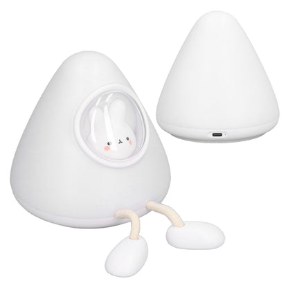 Kids Night Light Space Capsule Design Cute Soft Warm Light Dual Mode Easy Control Baby Night Light for Bedroom Office Bunny