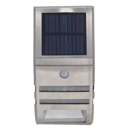 Solar Wall Lamp PIR Human Body Induction High Sensitivity White Light 40LM Stainless Steel Solar Wall Light