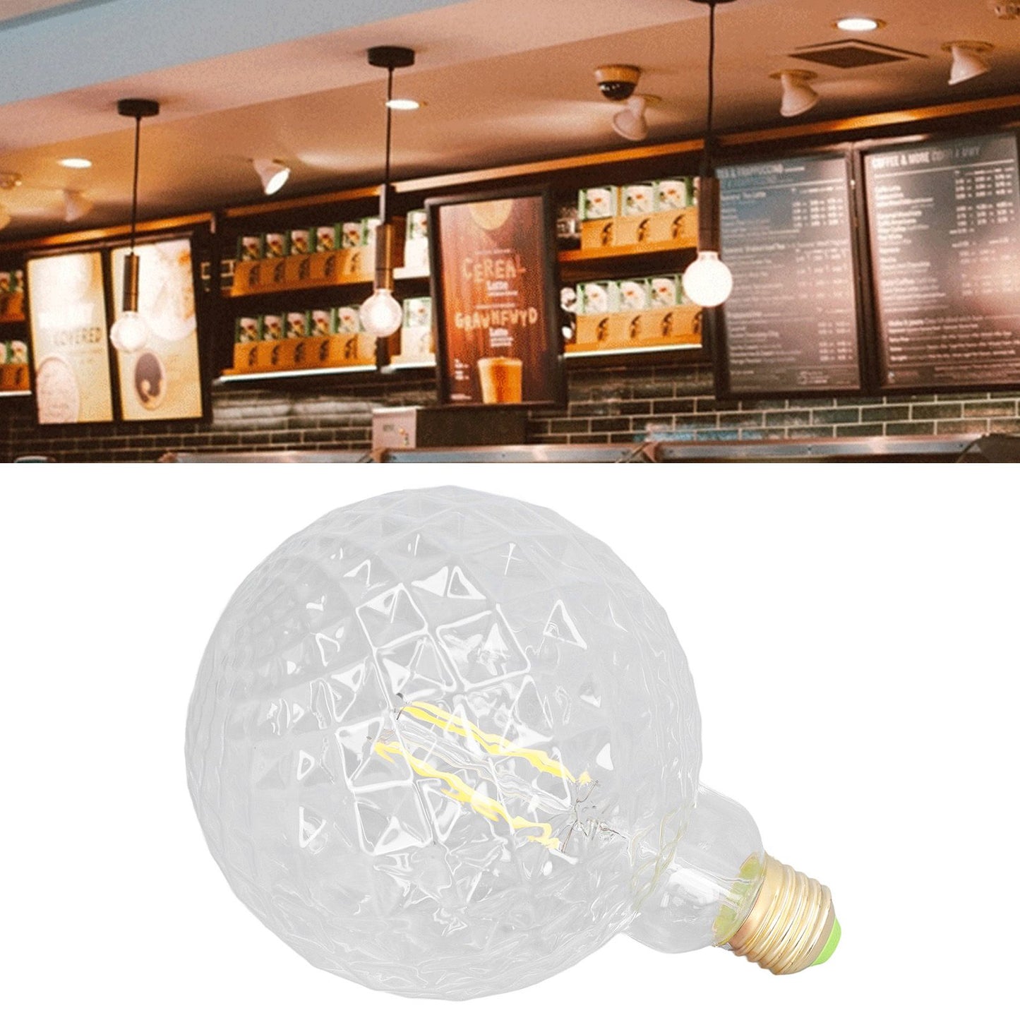 4W Round Light Bulbs Ananas Shape LED Lights Neutral Light 4000K E27 E26 Lampholder Dimmable Antique Light for Shop 220V