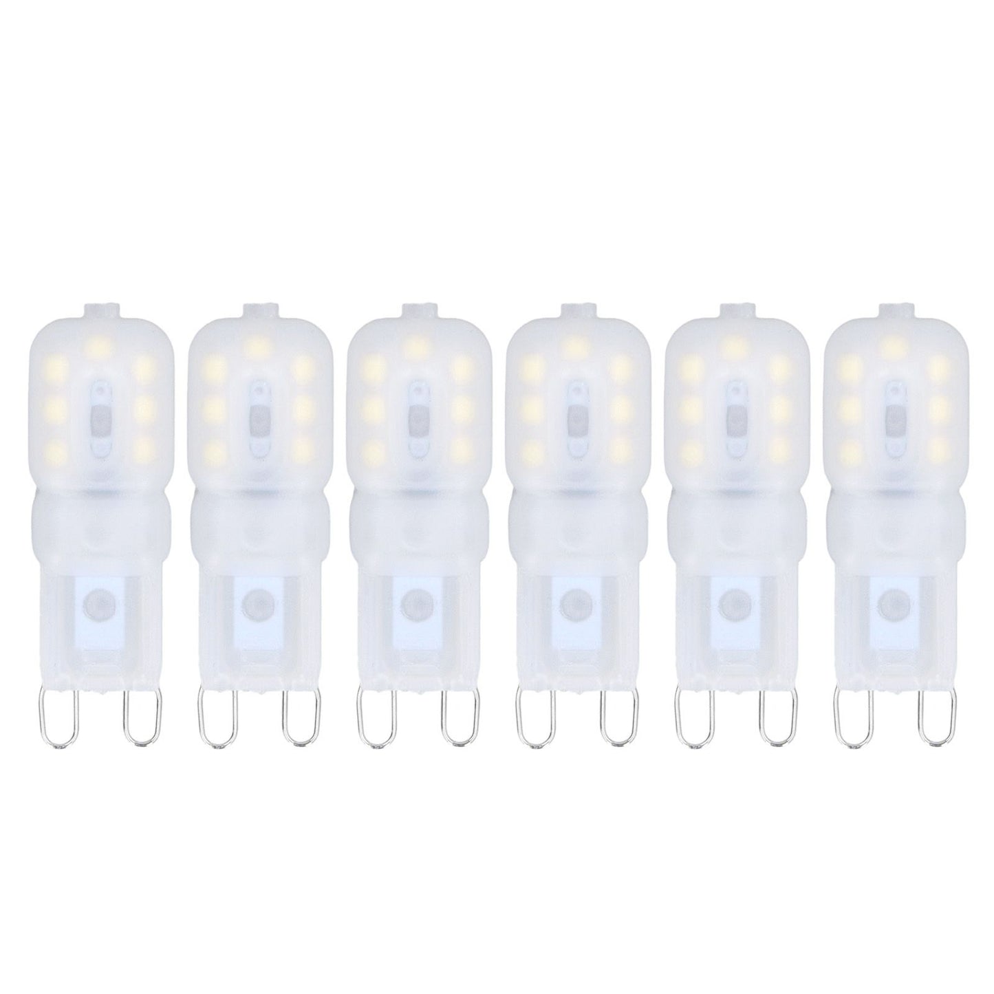 6Pcs G9 LED Light Bulbs Dimmable 3W Energy Saving 360 Degree Light Light Bulb for Ceiling Lamps and Pendant Lamps White Light 110-140V