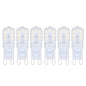 6Pcs G9 LED Light Bulbs Dimmable 3W Energy Saving 360 Degree Light Light Bulb for Ceiling Lamps and Pendant Lamps White Light 110-140V