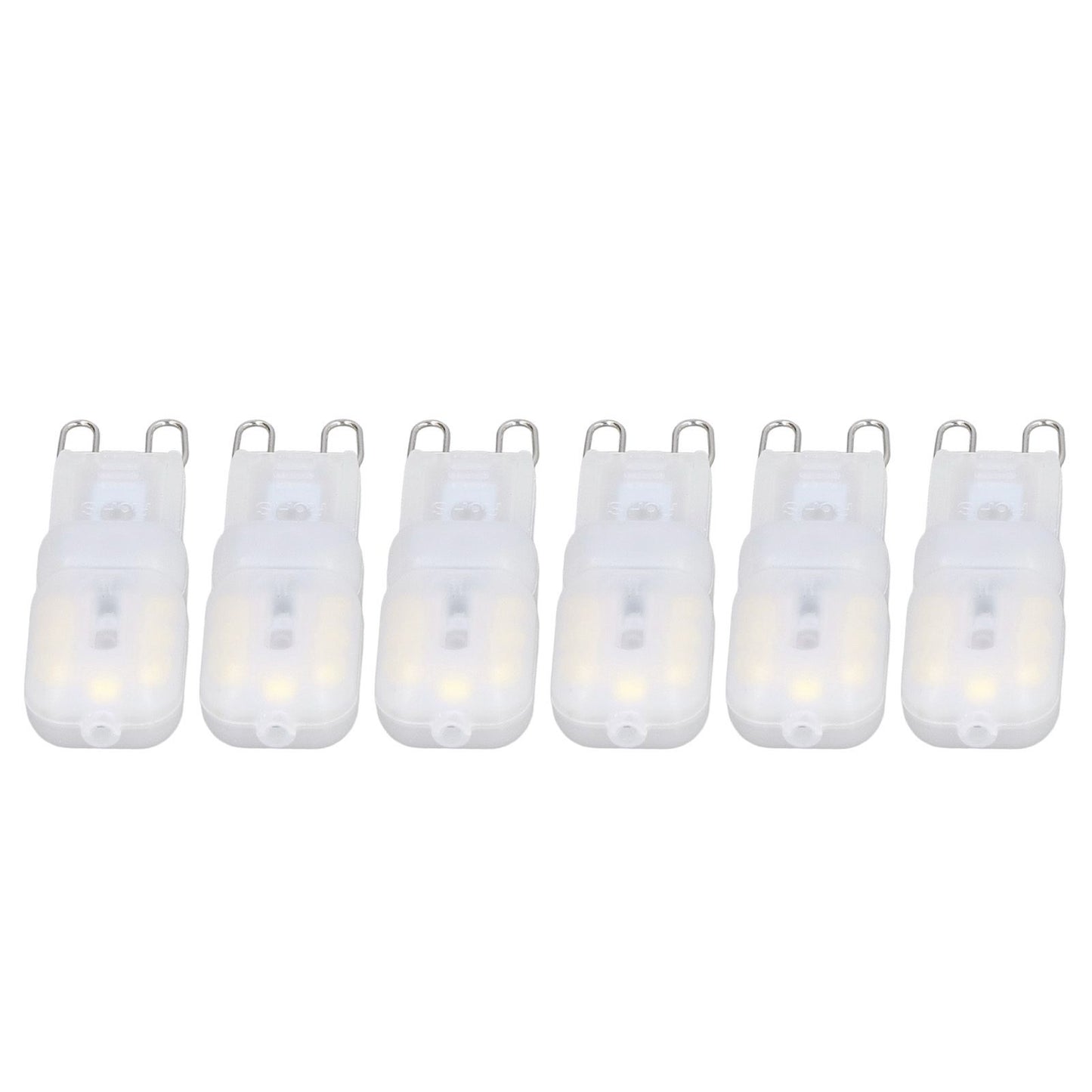 6Pcs G9 LED Light Bulbs Dimmable 3W Energy Saving 360 Degree Light Light Bulb for Ceiling Lamps and Pendant Lamps White Light 110-140V