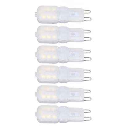 6Pcs G9 LED Light Bulbs Dimmable 3W Energy Saving 360 Degree Light Light Bulb for Ceiling Lamps and Pendant Lamps White Light 220-240V