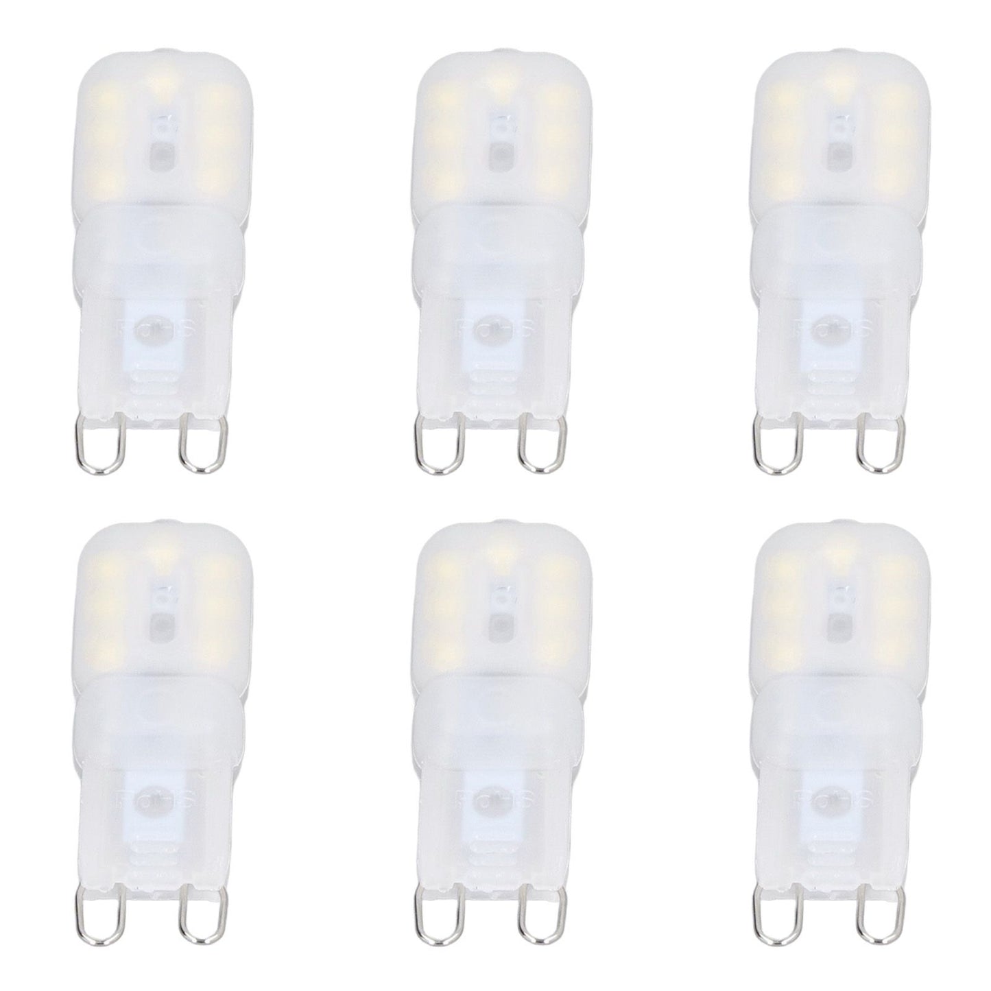 6Pcs G9 LED Light Bulbs Dimmable 3W Energy Saving 360 Degree Light Light Bulb for Ceiling Lamps and Pendant Lamps White Light 220-240V