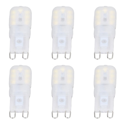 6Pcs G9 LED Light Bulbs Dimmable 3W Energy Saving 360 Degree Light Light Bulb for Ceiling Lamps and Pendant Lamps White Light 220-240V