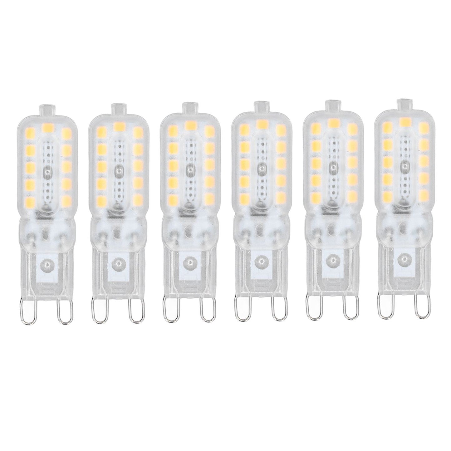 6pcs G9 LED Bulb 5W Transparent Cover 22LED Dimmable G9 Light Bulb for Ceiling Light Wall Light Table Light White Light 220-240V