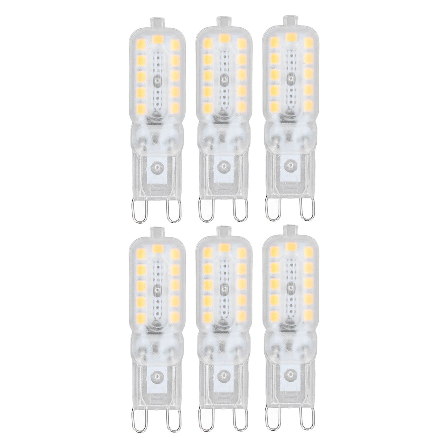 6pcs G9 LED Bulb 5W Transparent Cover 22LED Dimmable G9 Light Bulb for Ceiling Light Wall Light Table Light White Light 220-240V