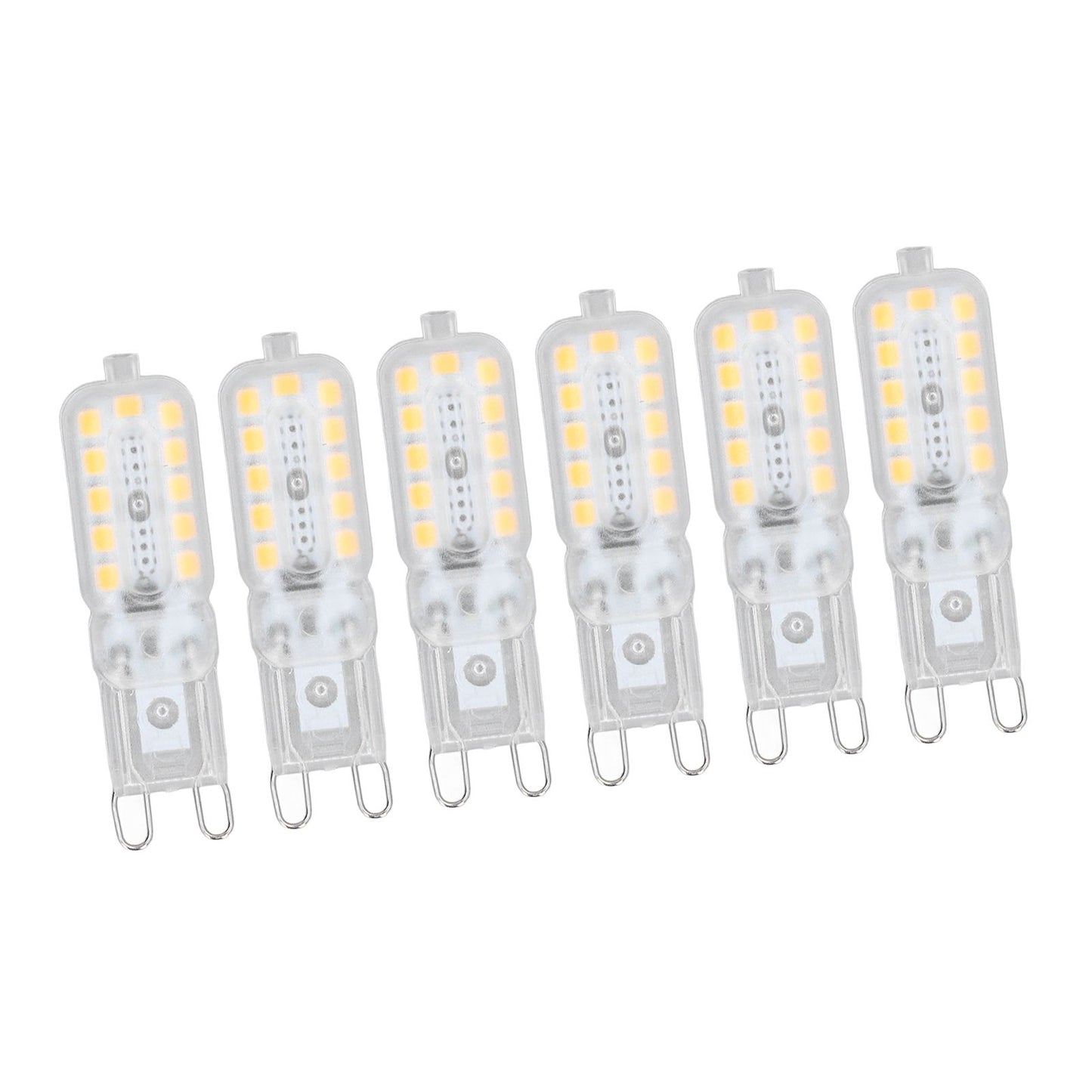 6pcs G9 LED Bulb 5W Transparent Cover 22LED Dimmable G9 Light Bulb for Ceiling Light Wall Light Table Light White Light 220-240V