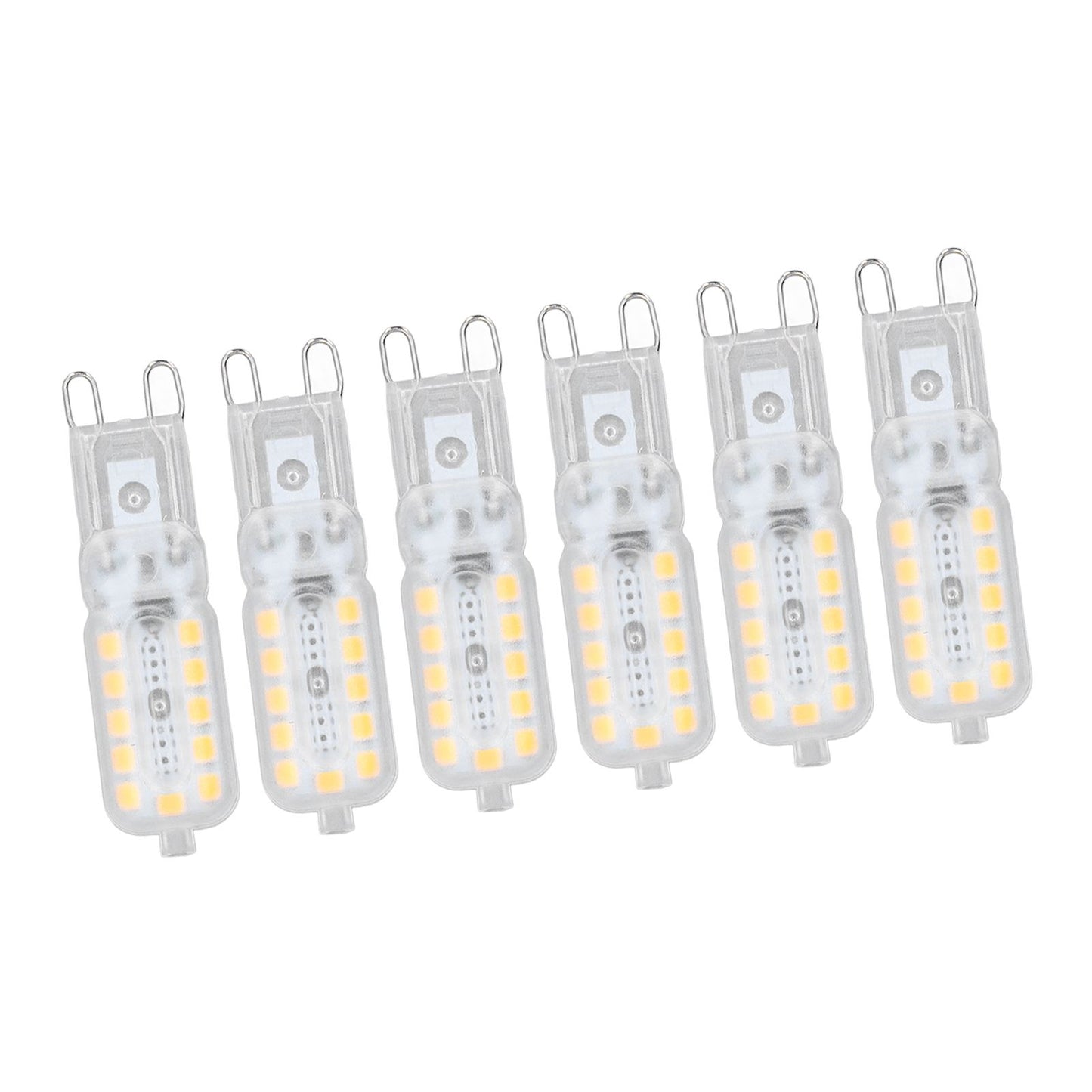 6pcs G9 LED Bulb 5W Transparent Cover 22LED Dimmable G9 Light Bulb for Ceiling Light Wall Light Table Light White Light 220-240V