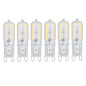 6pcs G9 LED Bulb 5W Transparent Cover 22LED Dimmable G9 Light Bulb for Ceiling Light Wall Light Table Light Natural White 220-240V