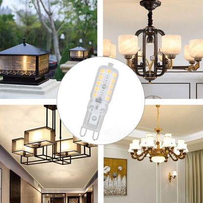6pcs G9 LED Bulb 5W Transparent Cover 22LED Dimmable G9 Light Bulb for Ceiling Light Wall Light Table Light Warm White 220-240V