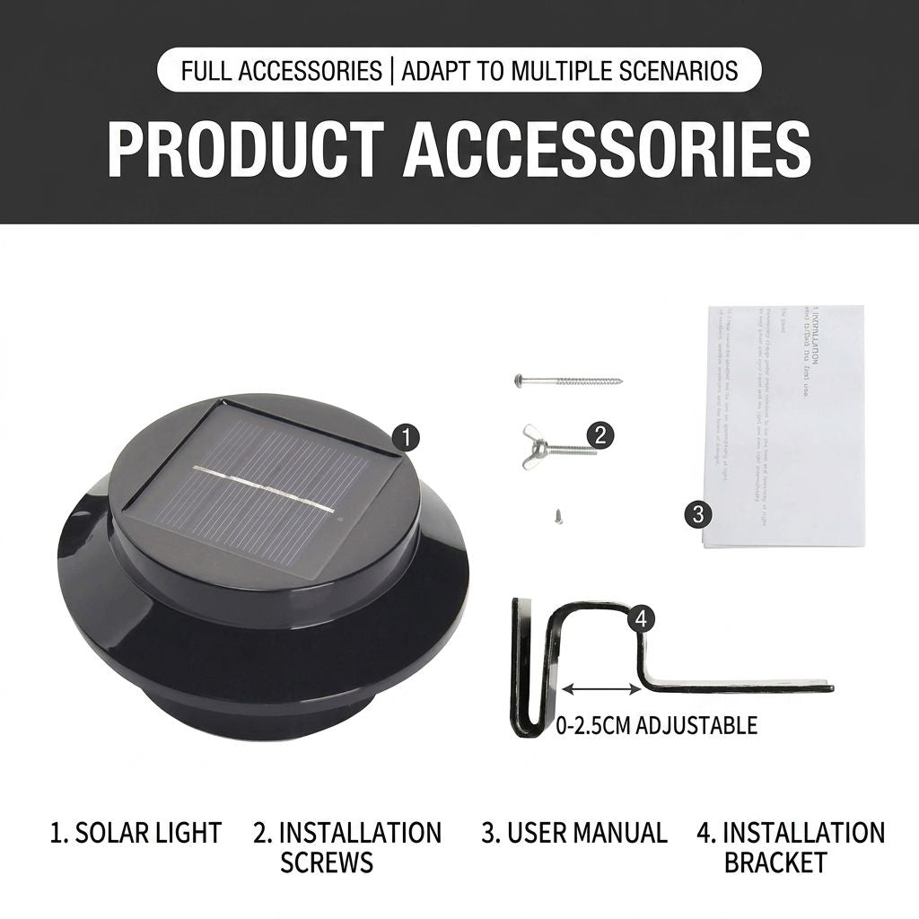 Solar Powered Smart Wall Light with Auto Dusk-to-Dawn Sensor, IP65 Waterproof Fence & Garden Accent Lighting, Available in 3000K Warm White or 6000K Cool White, Ideal for Patio, Pathway, and Courtyard Ambient Glow (16PCS, Black Housing‑Warm White Light)