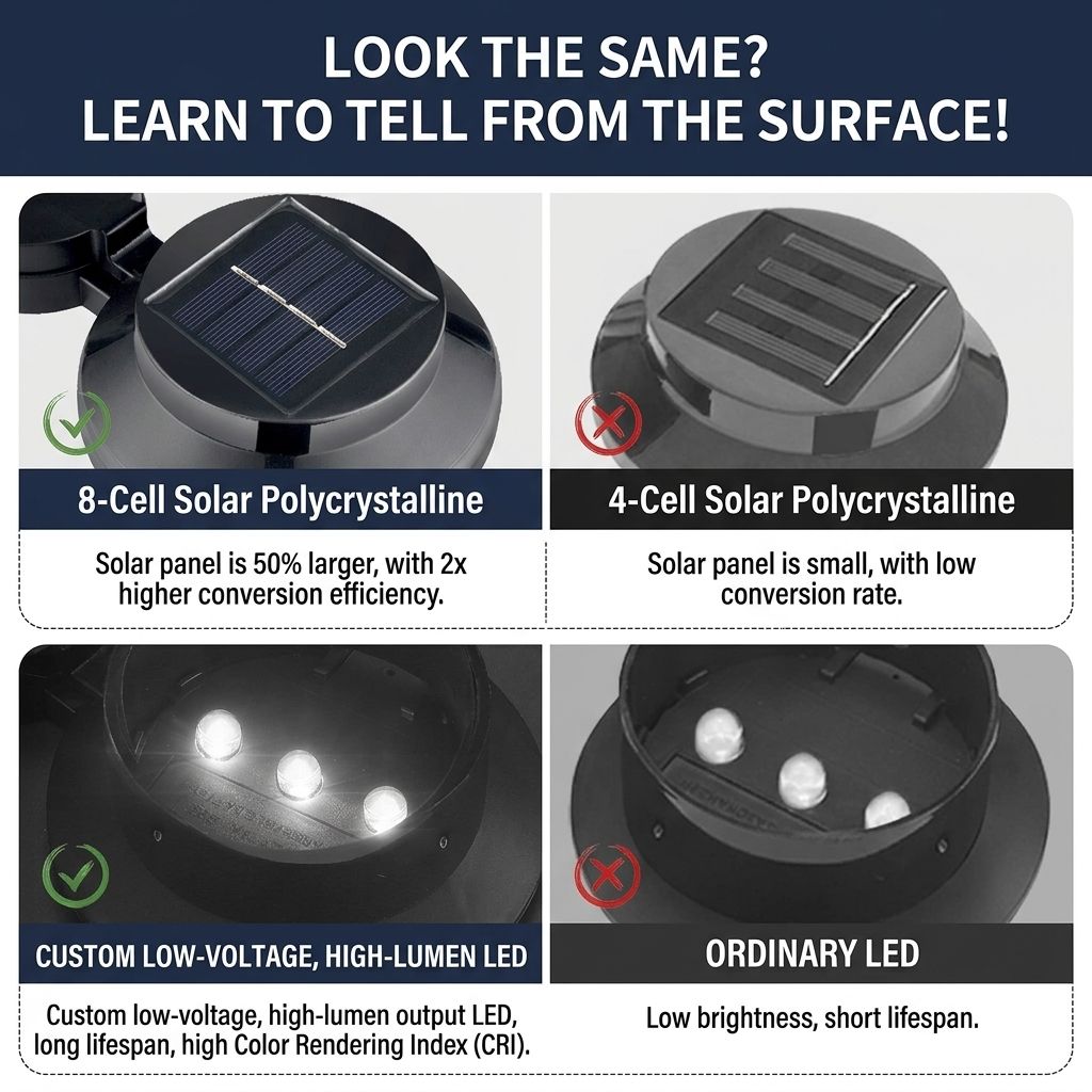 Solar Powered Smart Wall Light with Auto Dusk-to-Dawn Sensor, IP65 Waterproof Fence & Garden Accent Lighting, Available in 3000K Warm White or 6000K Cool White, Ideal for Patio, Pathway, and Courtyard Ambient Glow (8PCS, Black Housing‑Warm White Light)