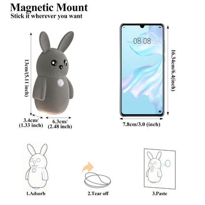 Adorable bunny-shaped motion sensor wall light with magnetic mounting, flicker-free LED, and three color temperatures—perfect for bedrooms, hallways, and staircases to create a warm, hands-free glow at night. (Blush, 2PCS)