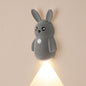 Adorable bunny-shaped motion sensor wall light with magnetic mounting, flicker-free LED, and three color temperatures—perfect for bedrooms, hallways, and staircases to create a warm, hands-free glow at night. (Grey, 2PCS)