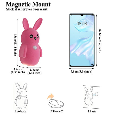 Adorable bunny-shaped motion sensor wall light with magnetic mounting, flicker-free LED, and three color temperatures—perfect for bedrooms, hallways, and staircases to create a warm, hands-free glow at night. (Grey, 2PCS)
