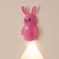 Adorable bunny-shaped motion sensor wall light with magnetic mounting, flicker-free LED, and three color temperatures—perfect for bedrooms, hallways, and staircases to create a warm, hands-free glow at night. (Pink, 2PCS)