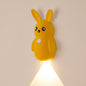 Adorable bunny-shaped motion sensor wall light with magnetic mounting, flicker-free LED, and three color temperatures—perfect for bedrooms, hallways, and staircases to create a warm, hands-free glow at night. (Yellow, 2PCS)
