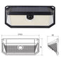 2-Pack Solar Motion Sensor Wall Light(416-Bead LED) -  3 Lighting Modes, IP64 Waterproof, Three-Sided Wide-Angle Lighting for Outdoor Security and Garden Lighting