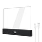 Black LED Flat Panel Reading Light with 99m Timer 3 Color Modes Stepless Dimming Rechargeable Eye Protection Book Light for Bedside Dormitory Local Standard