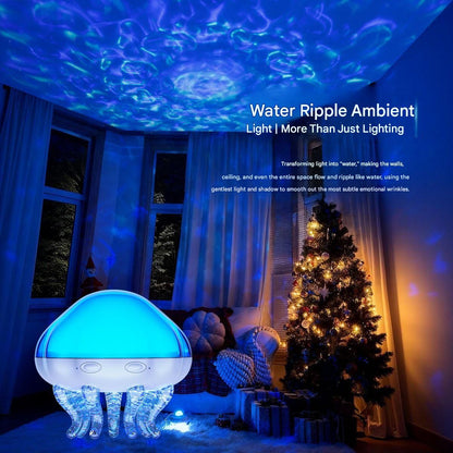 Jellyfish Ocean Wave Projector Night Light - USB Powered , 2 Timer Settings, Dual Mode Projection and Night Light, Romantic Bedroom Decor, Kids Gift